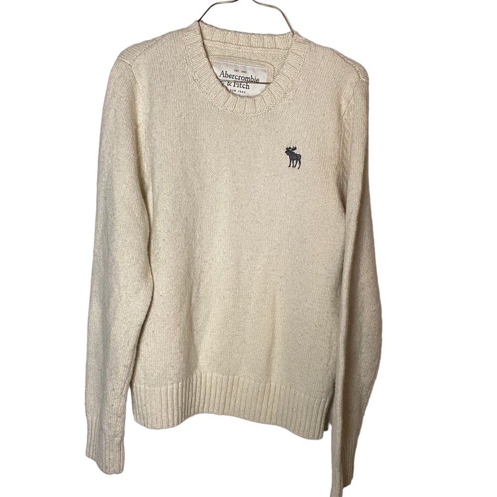 Abercrombie & Fitch Men’s Cream Sweater